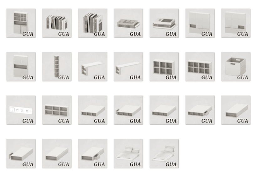 Галерея мода Модульная мебель Bedroom Set #1